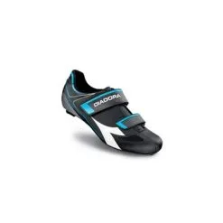 Chaussures Vélo De Route Phantom II Noires Et Bleu Diadora