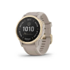 Montre Connectée GPS Garmin FENIX 6S PRO SOLAR Light Gold Bracelet Beige -BMX Soldes 6sprolightgold z