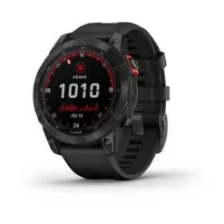 Montre GPS GARMIN FENIX 7S SOLAR Gray Bracelet Noir -BMX Soldes FENIX 7 SOLAR big