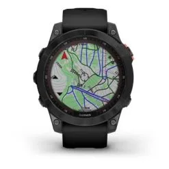 Montre GPS GARMIN FENIX 7S SOLAR Gray Bracelet Noir -BMX Soldes SOLAR2 big