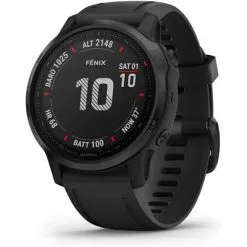 Montre Garmin Fenix 6 Pro Gray Noire Bracelet Noir