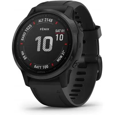 Montre Garmin Fenix 6 Pro Gray Noire Bracelet Noir 3 Montre Garmin Fenix 6 Pro Gray Noire Bracelet Noir