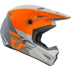 CASQUE FLY KINETIC STRAIGHT EDGE ORANGE/GRIS MAT 2022