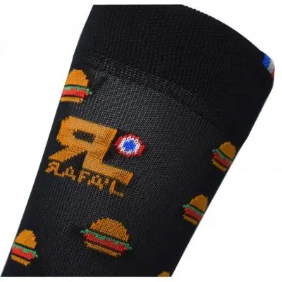 RAFA'L Chaussettes Hautes Rafal Funny Burger Carbone 43/46 4 RAFA'L Chaussettes Hautes Rafal Funny Burger Carbone 43/46 – Image 2