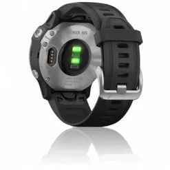 Garmin Montre GPS De Sport Fenix 6S Silver Noir, Bracelet Noir -BMX Soldes erereeeee z