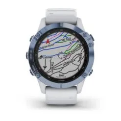 Montre GPS Garmin Fenix 6 Pro Solar Titane Bleue Cobalt Bracelet Blanc. 11 Montre GPS Garmin Fenix 6 Pro Solar Titane Bleue Cobalt Bracelet Blanc. -BMX Soldes fenix pro solar titane 4 big