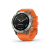 Montre Sport Garmin Fenix 6 Sapphire Titane Silver Bracelet Orange -BMX Soldes fenix6sapphire05 z