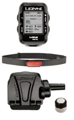Compteur Lezyne Mini GPS + Ceinture + Cadence