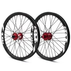 PAIRE DE ROUES PRIDE GRAVITY PRO AERO UD GLOSS DISC - MOYEUX ROUGE