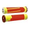 POIGNÉES ODI AG2 ORANGE/ JAUNE LOCK ORANGE -BMX Soldes poignees odi ag2 orange jaune lock orange