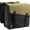 Double Sacoche Willex VAE Toile 38 Litres Vert Kaki -BMX Soldes sacoche double pliable en toile 38l vert big